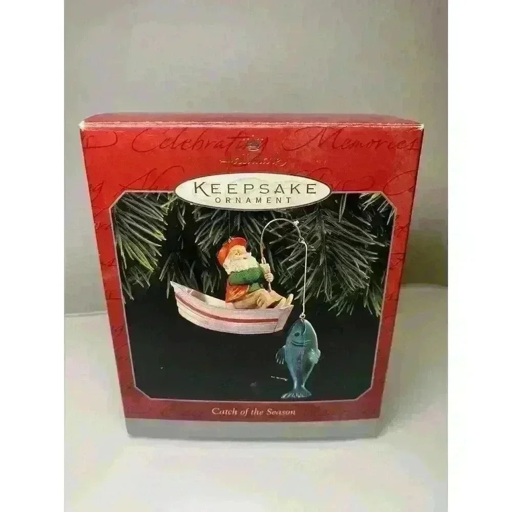 Vintage Hallmark Keepsake Santa Ornament Bundle 80s & 90s In Boxes Used 5 Total